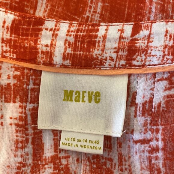 Like New Maeve Babydoll Long Sleeve Can be Roll up Rayon Top - Picture 6 of 6